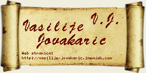 Vasilije Jovakarić vizit kartica